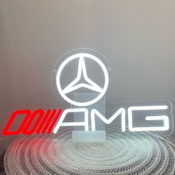 AMG Mercedes Benz LED Neon Wall Sign NWT - Picture 6 of 13
